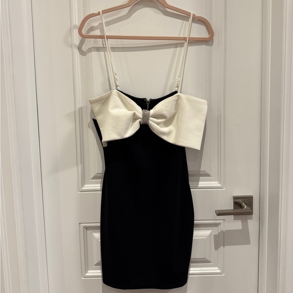 Mini Black Dress, Size Large, Honey, New